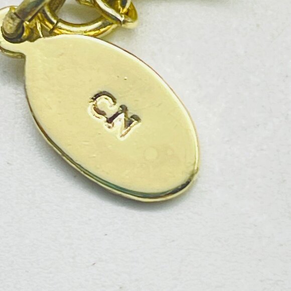 HEIDI DAUS Rhinestone Crescent Moon Pendant Necklace Gold Tone Twilight Space - Picture 6 of 9